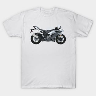 Motorcycle Kawasaki Ninja ZX-6R PEARL CRYSTAL WHITE T-Shirt